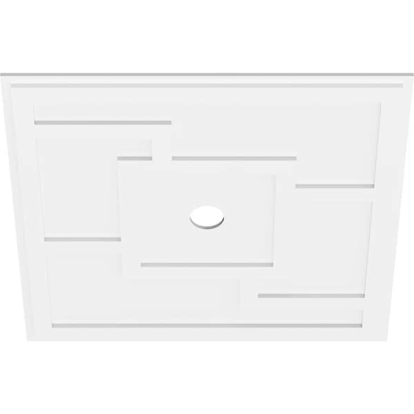 Knox Architectural Grade PVC Contemporary Ceiling Medallion, 34OD X 3ID X 11 3/4C X 1P